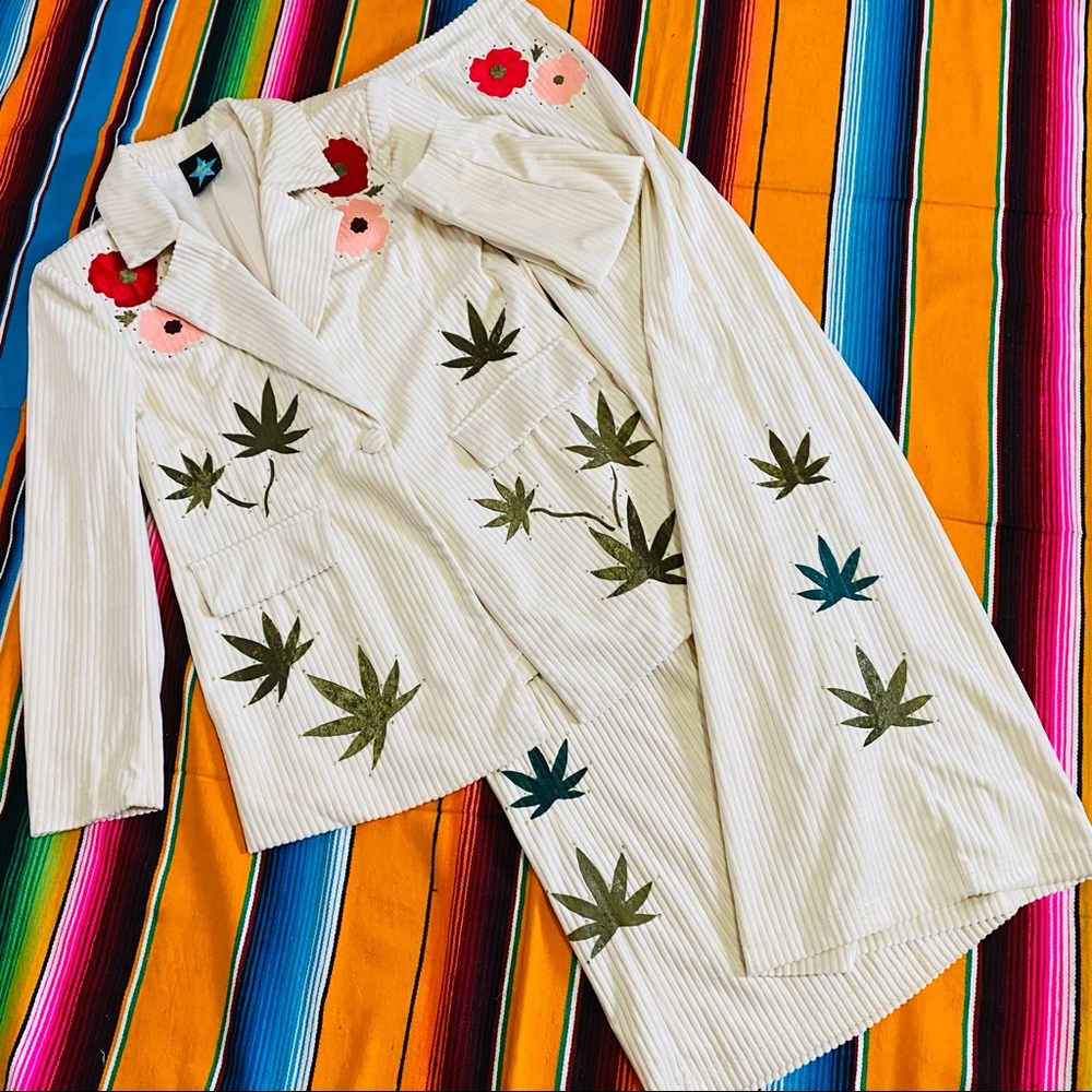Ecru Corduroy Gram Parsons Nudie Style Western Suit Set
